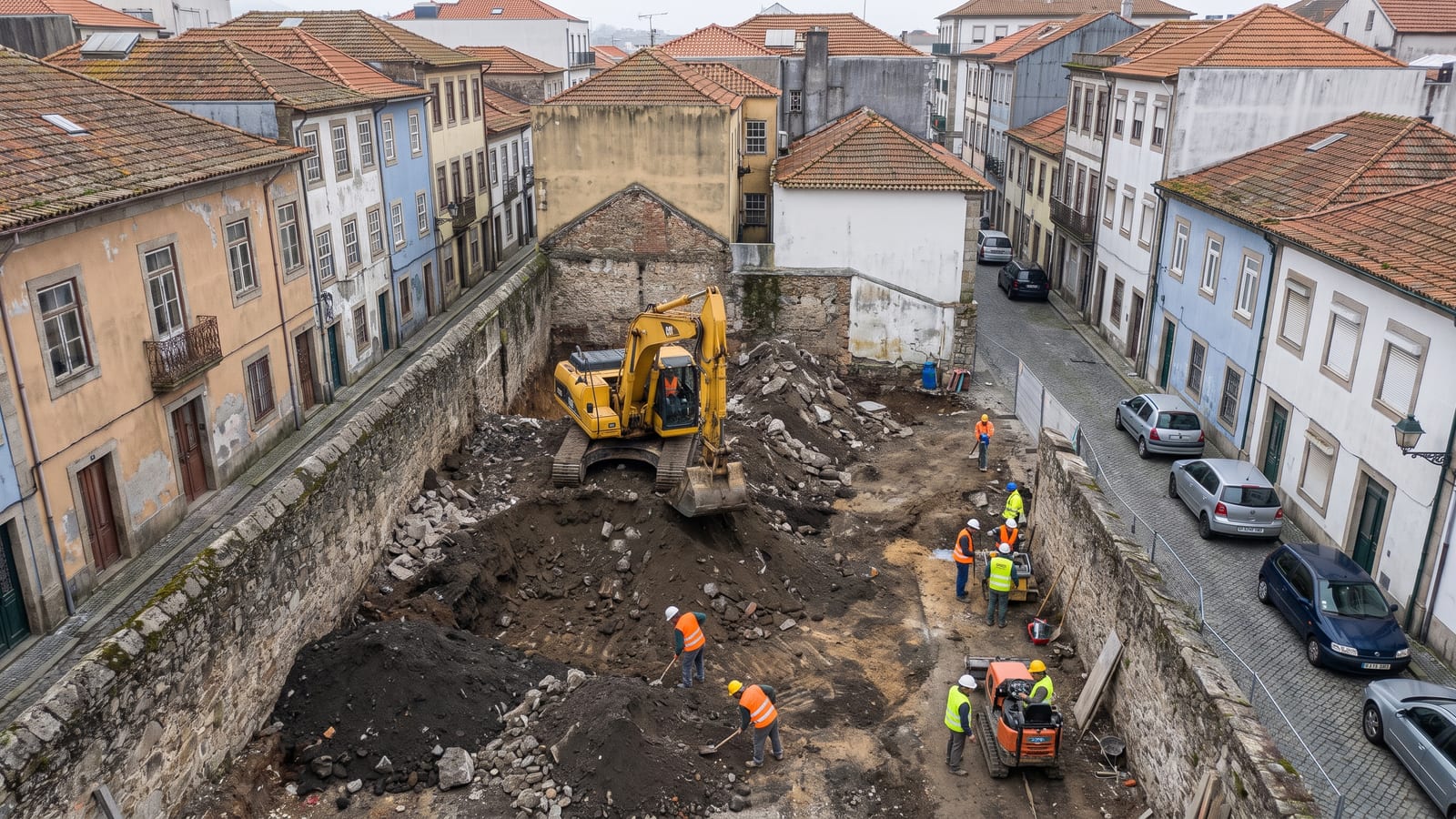 Obra da SABN — Terreno e escavação